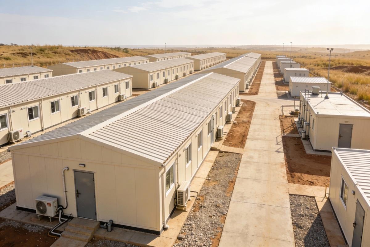 Camp de conteneurs pliables - Déploiement rapide pour les projets miniers et de construction