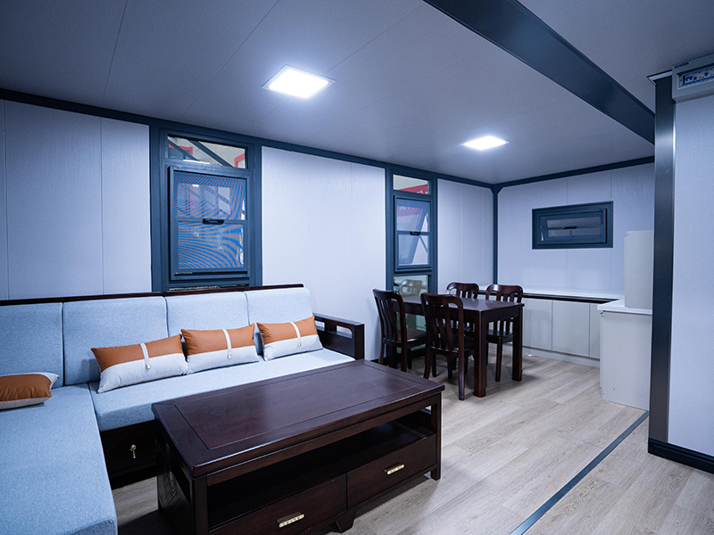 Maison modulaire extensible double face à toit plat à deux niveaux(Image4)