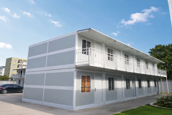 Maison de conteneur pliante à plat